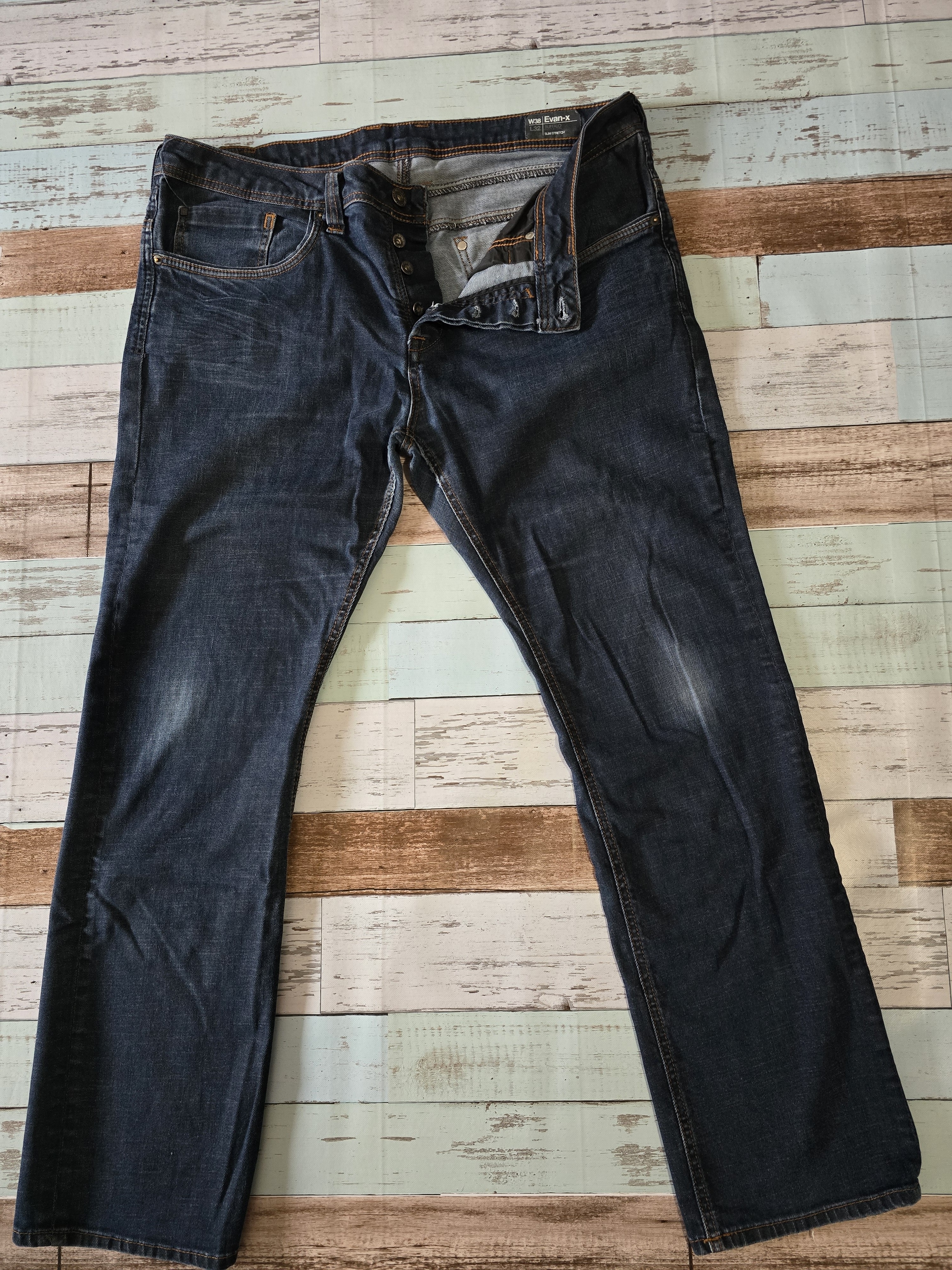 Buffalo David Bitton Men's Dark Indigo Slim Straight Jeans